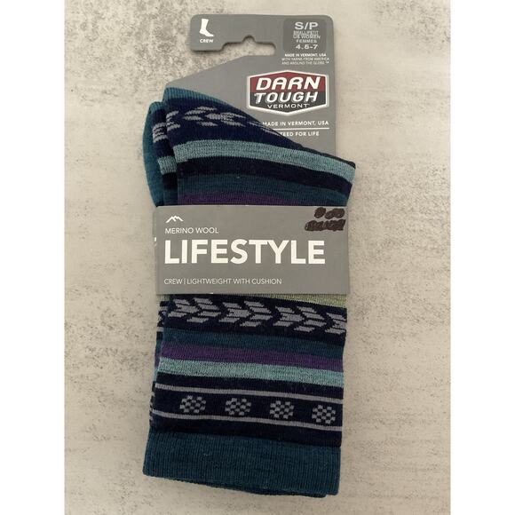 Darn Tough Vermont Hike/Trek Micro Crew S/P Merino Wool Cushion Style 6040 Teal - Picture 1 of 2